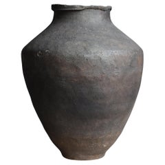 Jarrón de cerámica japonesa antigua 1185s-1333s / Tsubo Wabisabi
