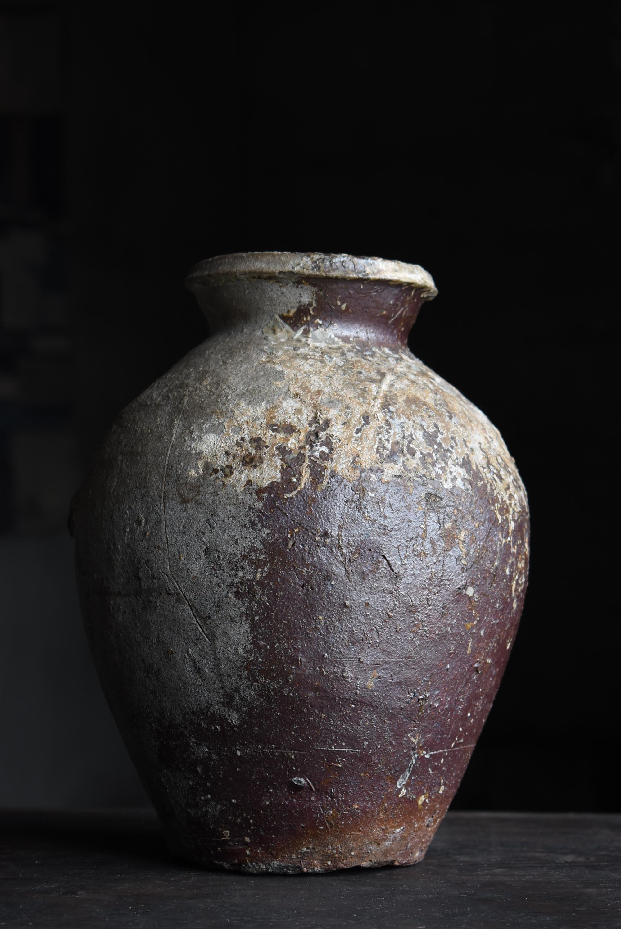 Japanese Antique Pottery Vase 14-16th Century / Flower Vase Wabi Sabi 5