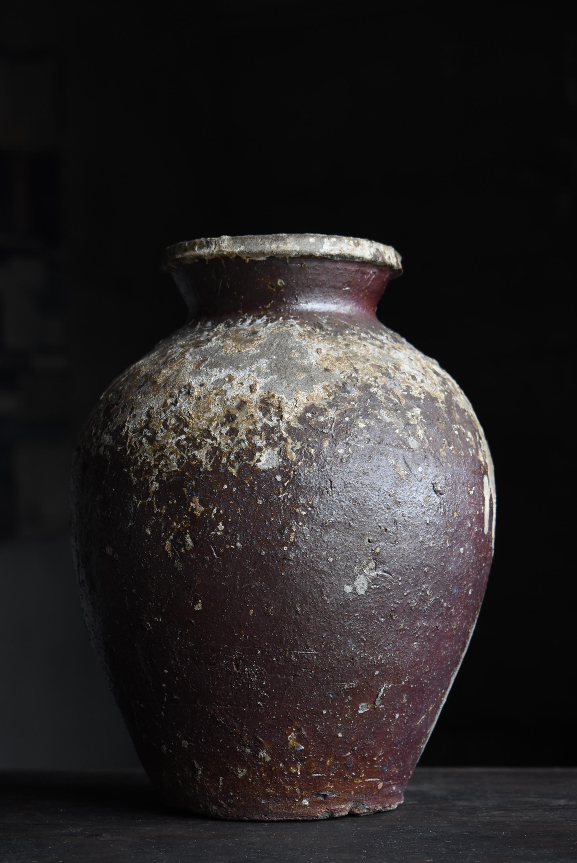 Japanese Antique Pottery Vase 14-16th Century / Flower Vase Wabi Sabi 7
