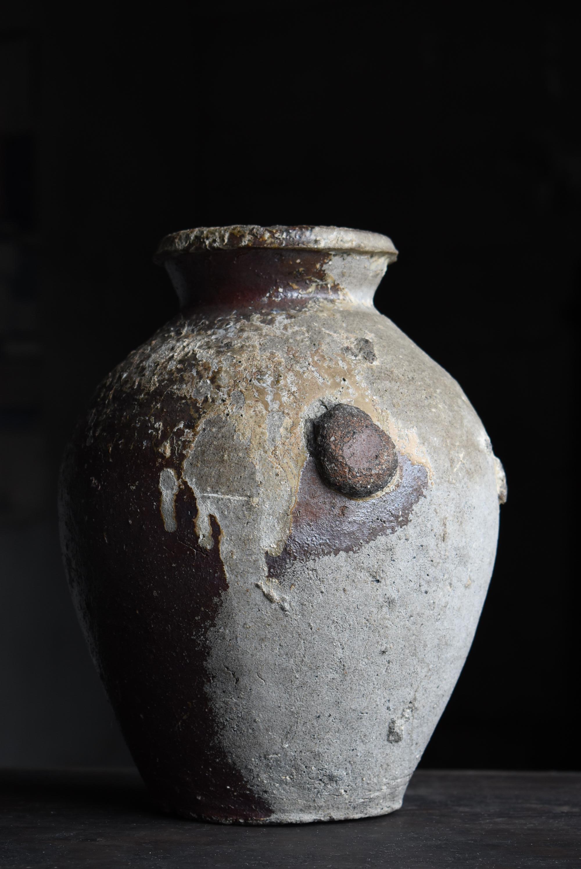 Japanese Antique Pottery Vase 14-16th Century / Flower Vase Wabi Sabi 8