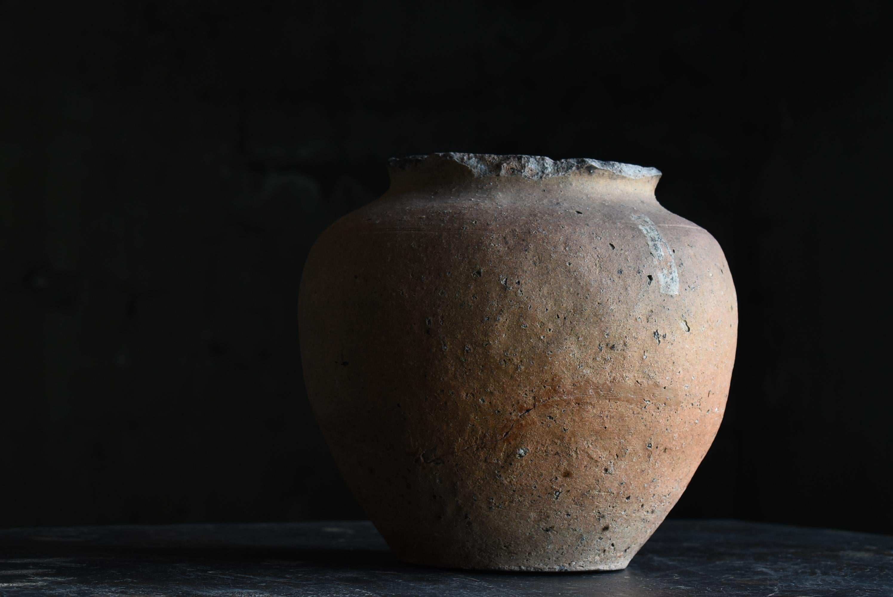 Other Japanese Antique Pottery Vase 1400s-1500s / Flower Vase Jar Pot Wabisabi