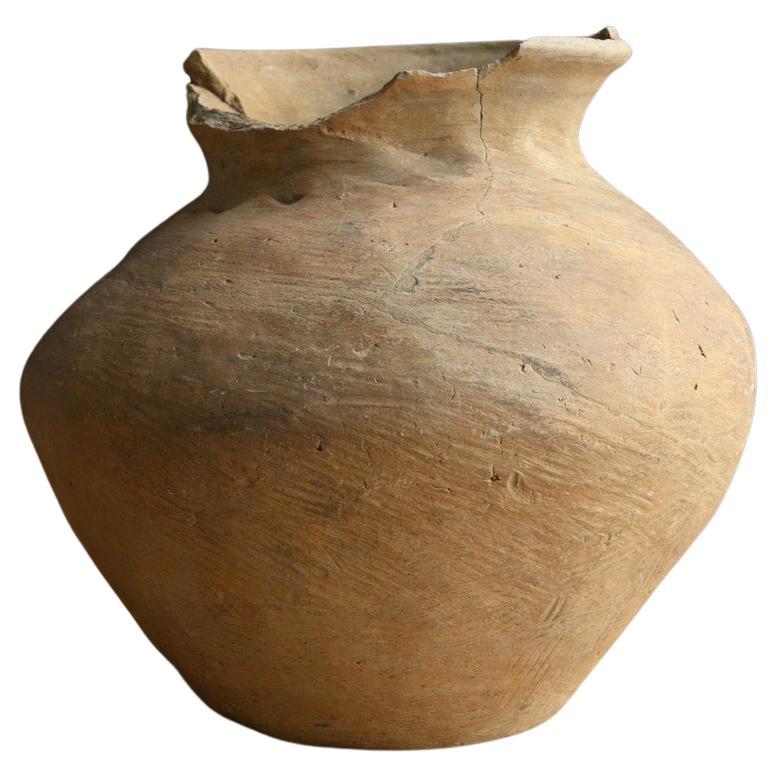 Japanese antique pottery vase/14th-15th century/Tokoname ware/Wabi-Sabi