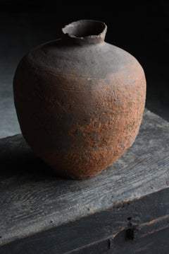 Japanese Antique Pottery Vase 1568s-1600s / Flower Vase Tsubo Wabi Sabi Pot
