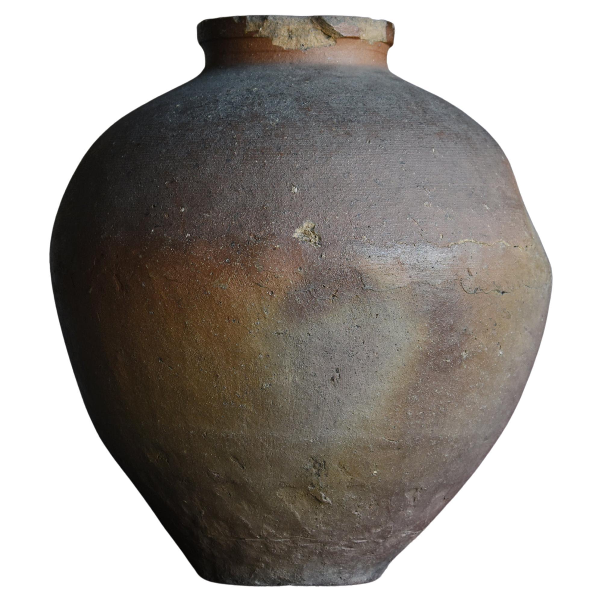 Japanese Antique Pottery Vase 1700s-1800s / Flower Vase Jar Wabisabi