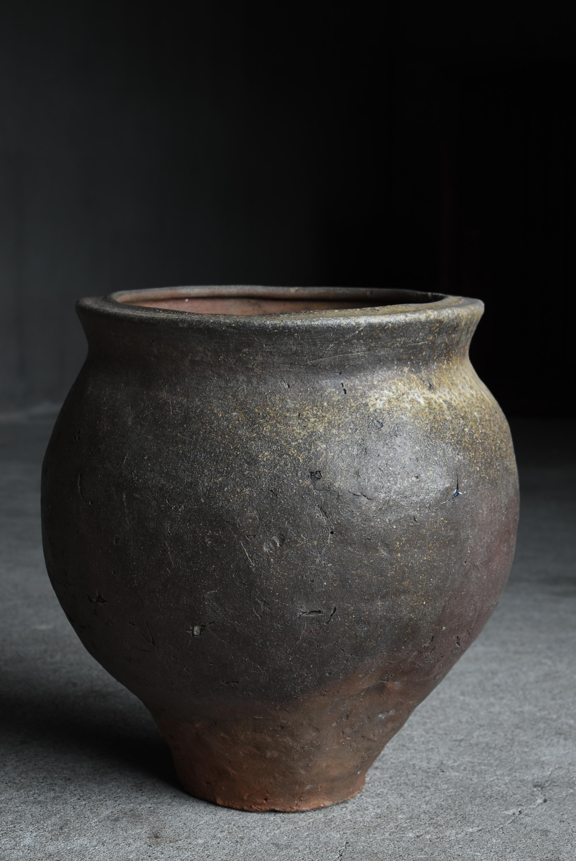 Japanese Antique Pottery Vase 1700s-1800s / Flower Vase Vessel Wabisabi 4