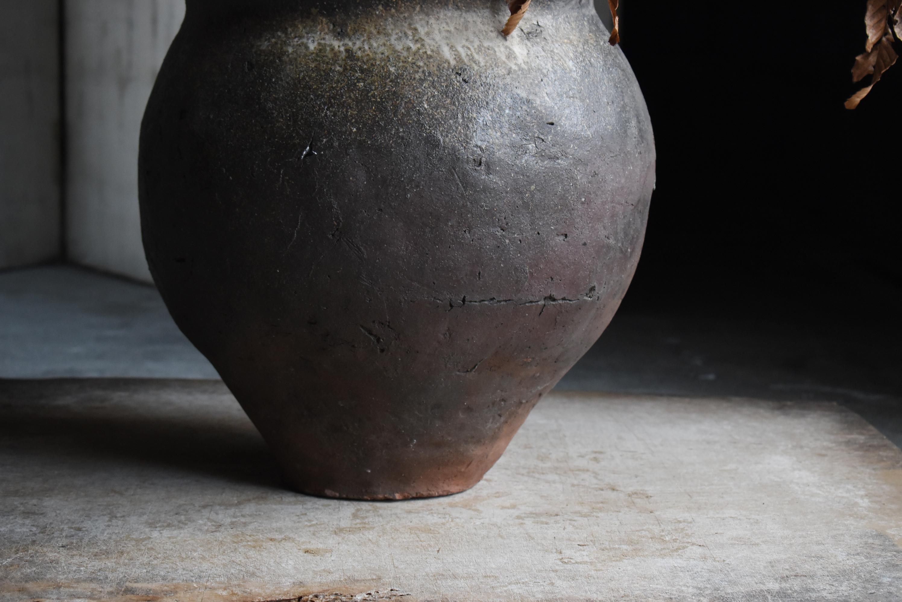 Japanese Antique Pottery Vase 1700s-1800s / Flower Vase Vessel Wabisabi 9