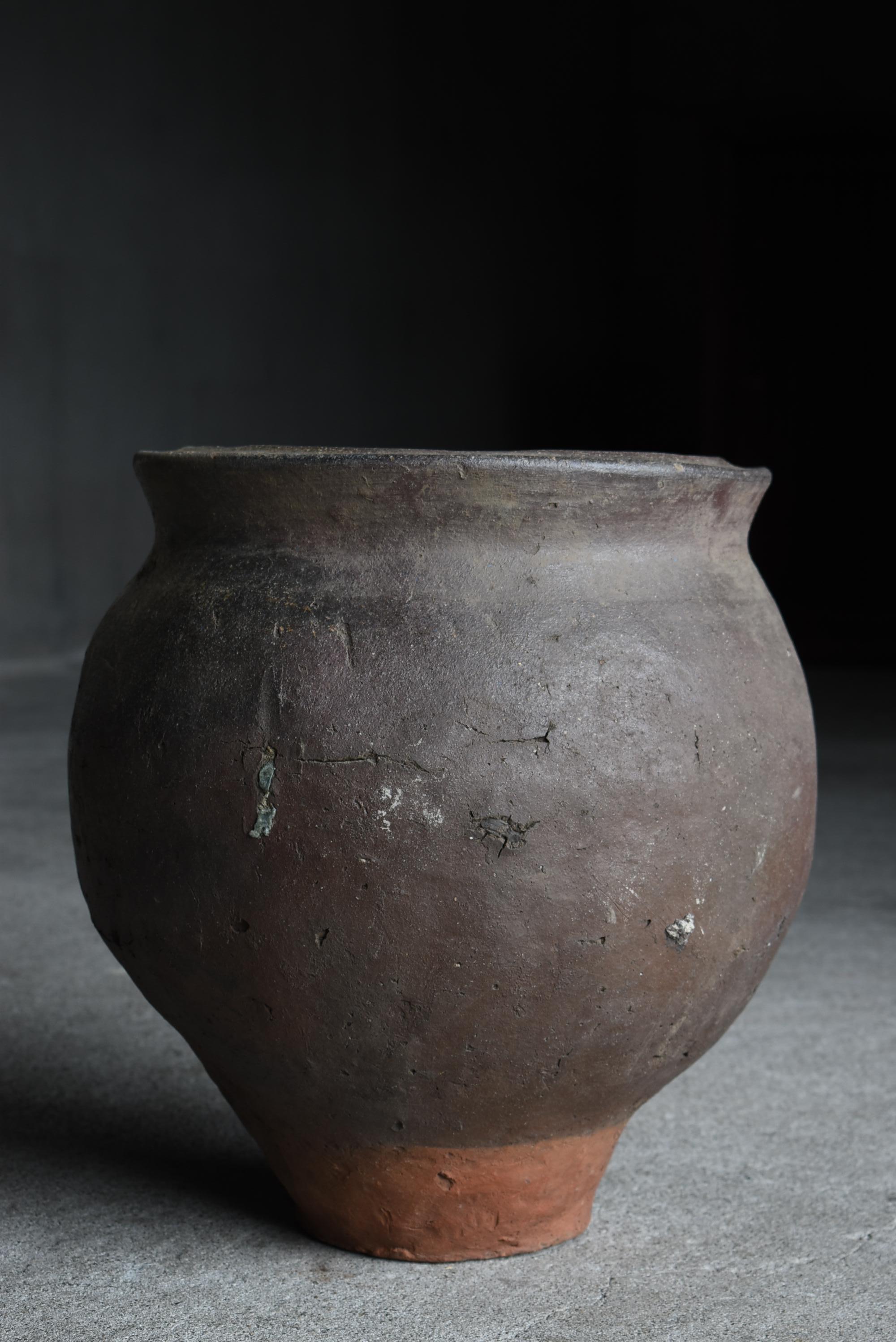 Japanese Antique Pottery Vase 1700s-1800s / Flower Vase Vessel Wabisabi 2