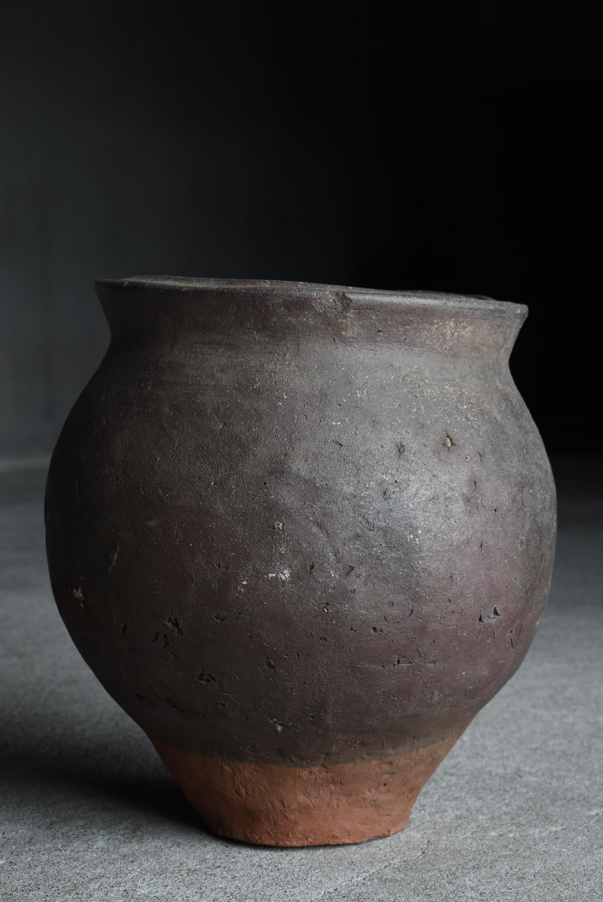 Japanese Antique Pottery Vase 1700s-1800s / Flower Vase Vessel Wabisabi 3