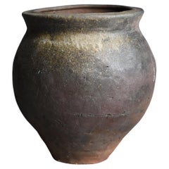 Japanese Antique Pottery Vase 1700s-1800s / Flower Vase Vessel Wabisabi