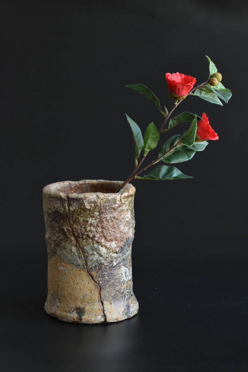 Japanese Antique Pottery Vase / 1912-1950 / Mingei / Pottery Tube / Kiln Tools 12