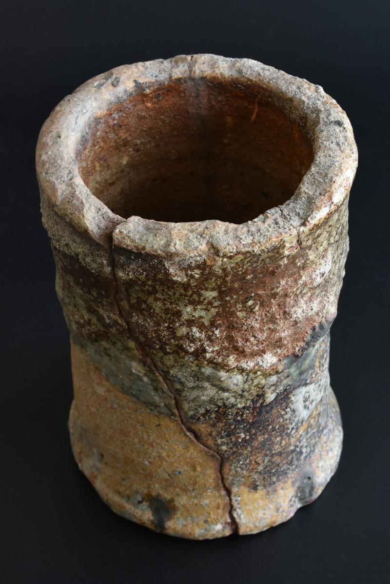20th Century Japanese Antique Pottery Vase / 1912-1950 / Mingei / Pottery Tube / Kiln Tools
