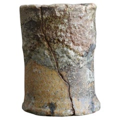 Japanese Antique Pottery Vase / 1912-1950 / Mingei / Pottery Tube / Kiln Tools