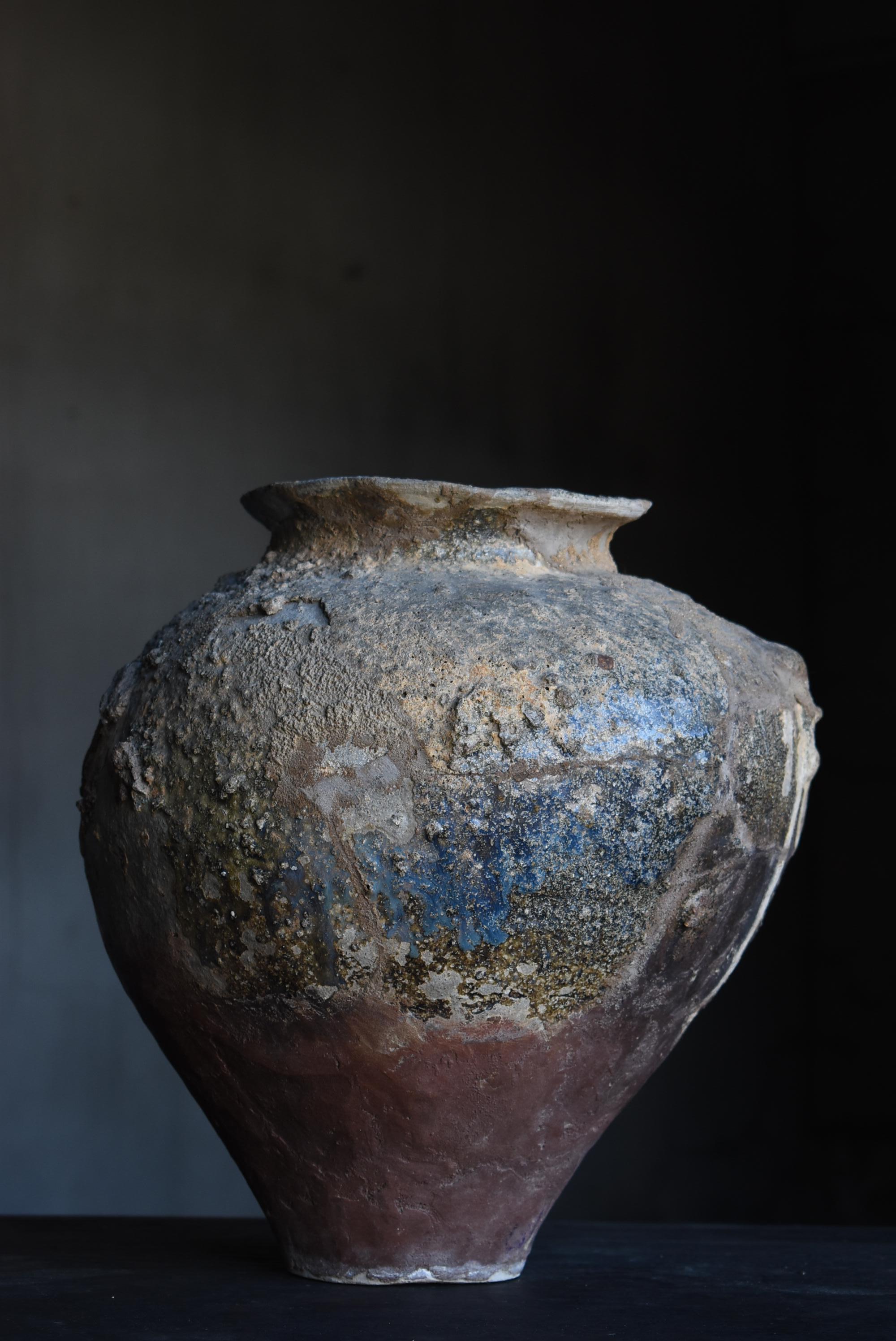 Japanese Antique Pottery Vase / Flower Vase Vessel Jar Wabisabi 8