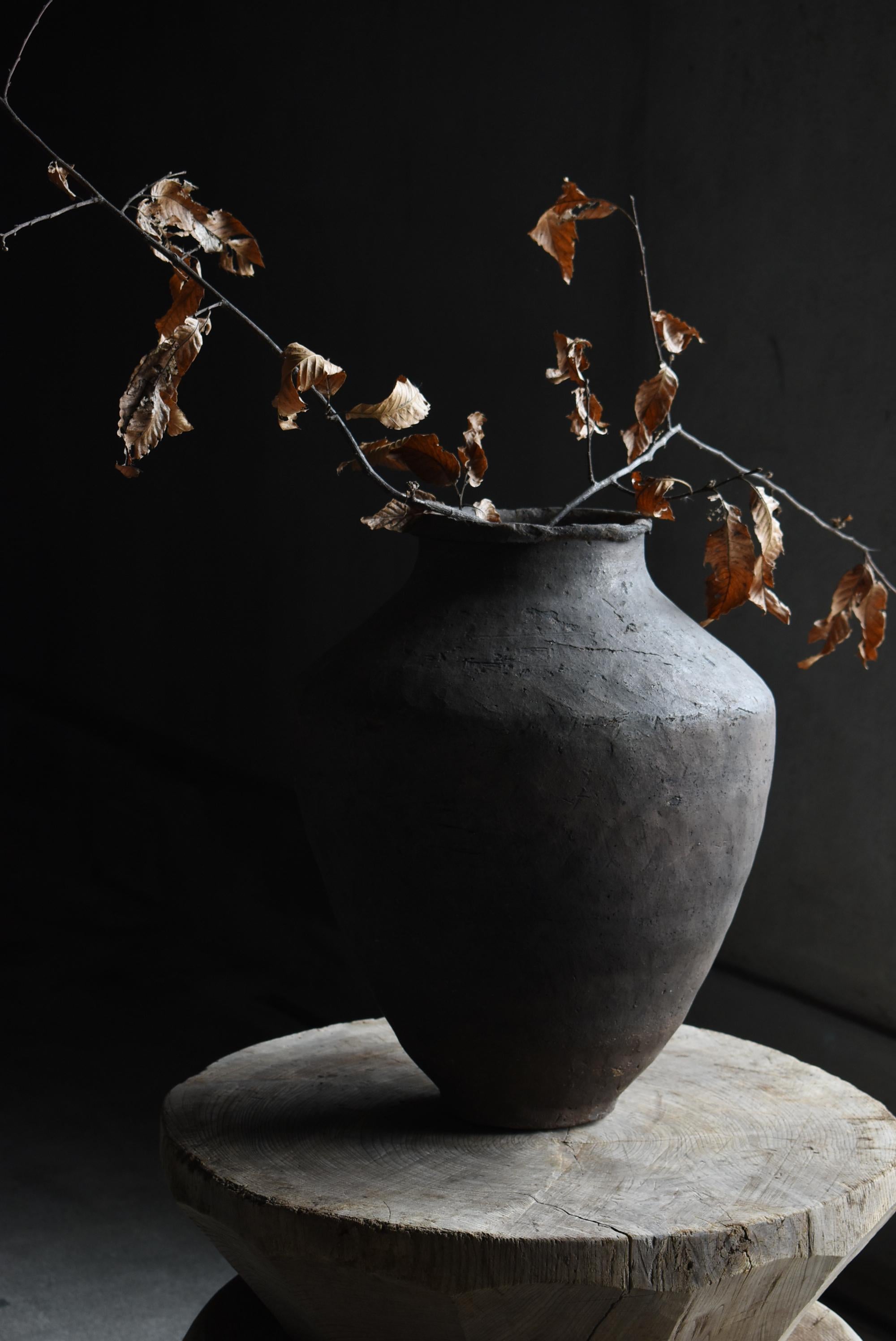 Japanische antike Keramik Vase Kamakura Periode 1185s-1333s / Gefäß Wabisabi im Angebot 8