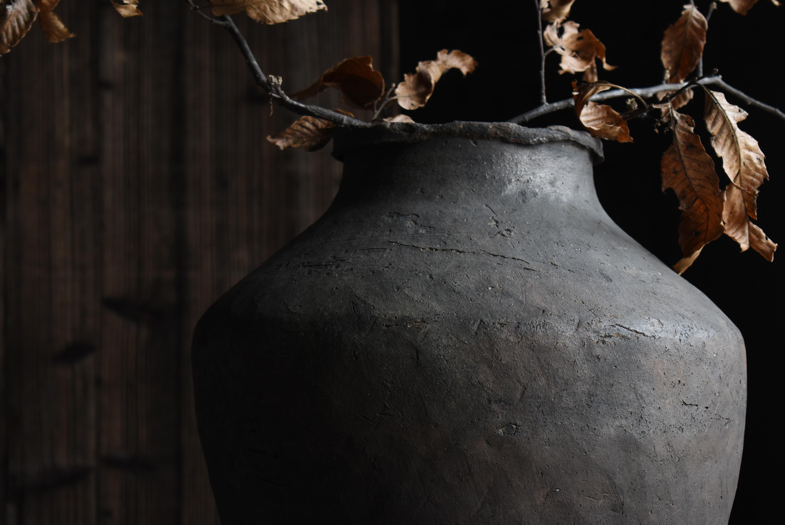 Japanische antike Keramik Vase Kamakura Periode 1185s-1333s / Gefäß Wabisabi im Angebot 9