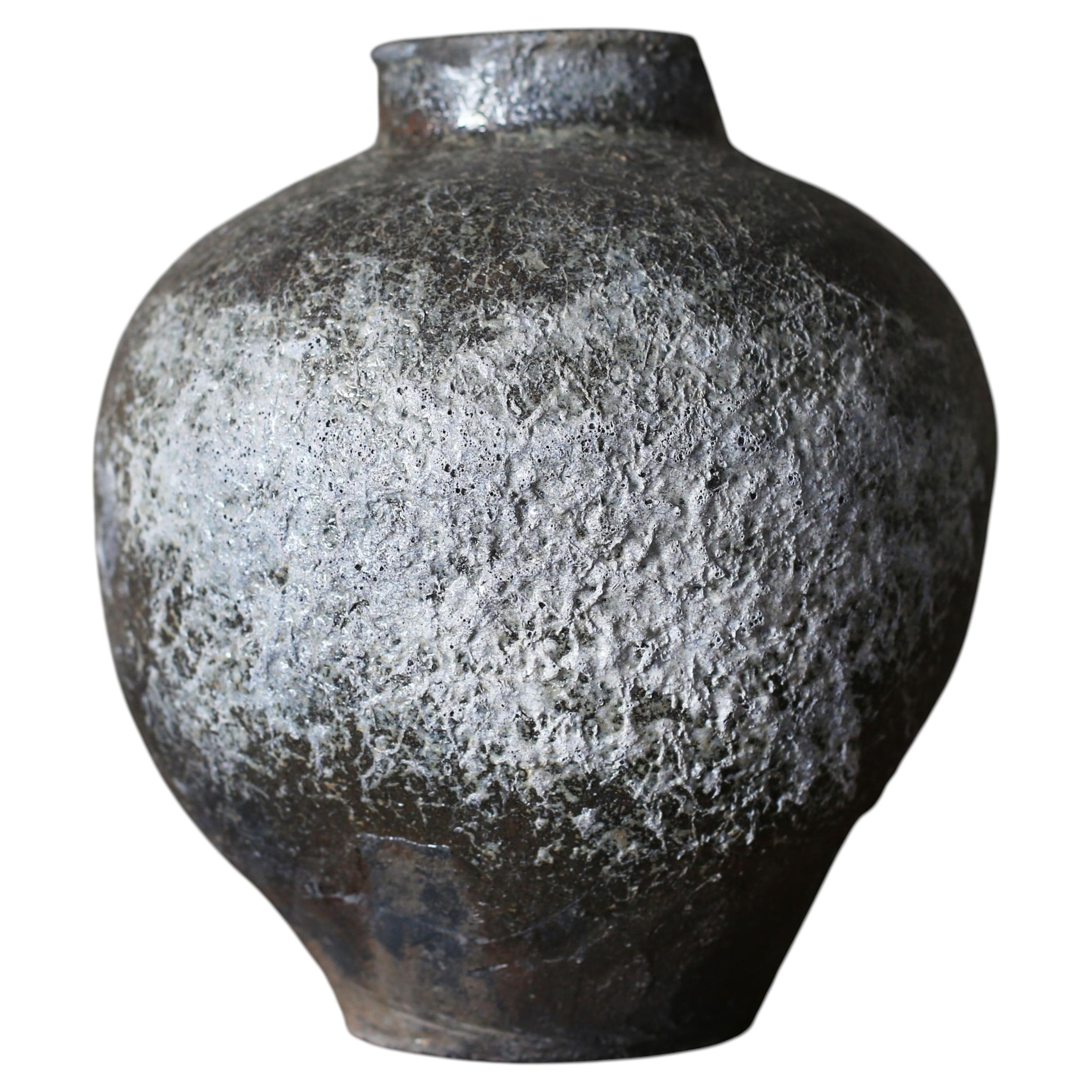Japanese Antique Pottery Jar late 19th–early 20th / Shigaraki/Tanba origin