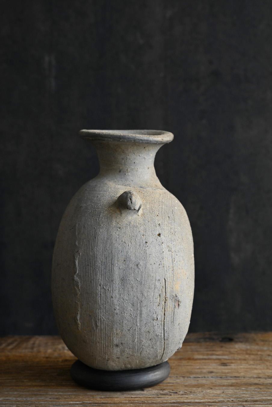 Vase en poterie japonaise ancienne / Jarre ronde 