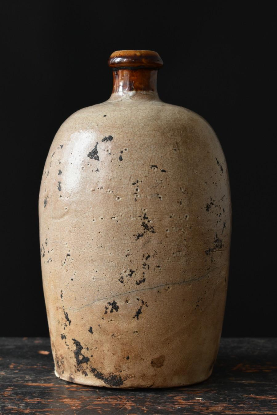 Japanese Antique Pottery Vase/Wabisabi Pottery/1800s 11