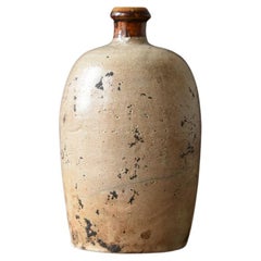 Japanese Antique Pottery Vase/Wabisabi Pottery/1800s