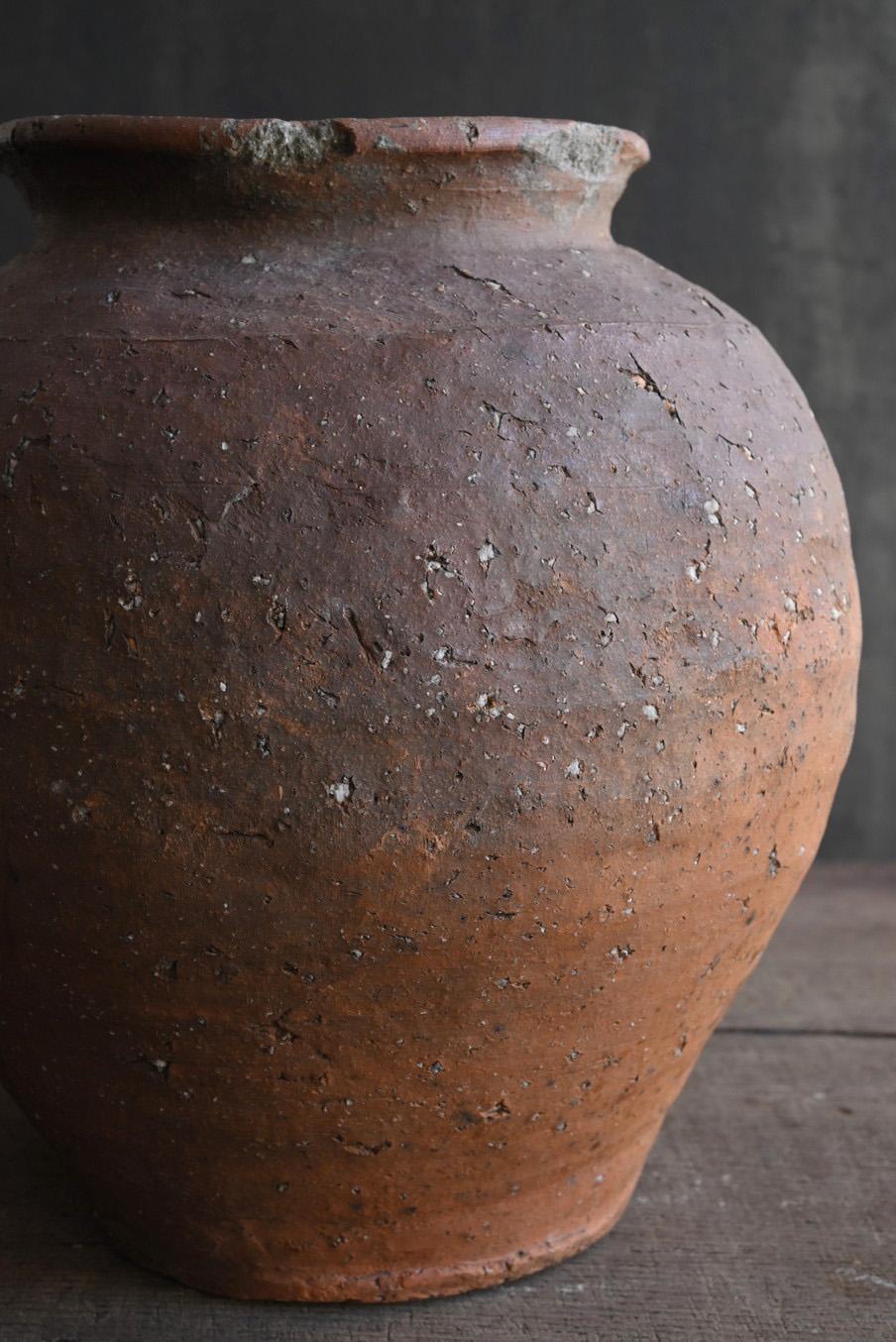 18th Century and Earlier Japanese antique pottery Wabisabi vase/15th century/Bizen ware/Muromachi period For Sale