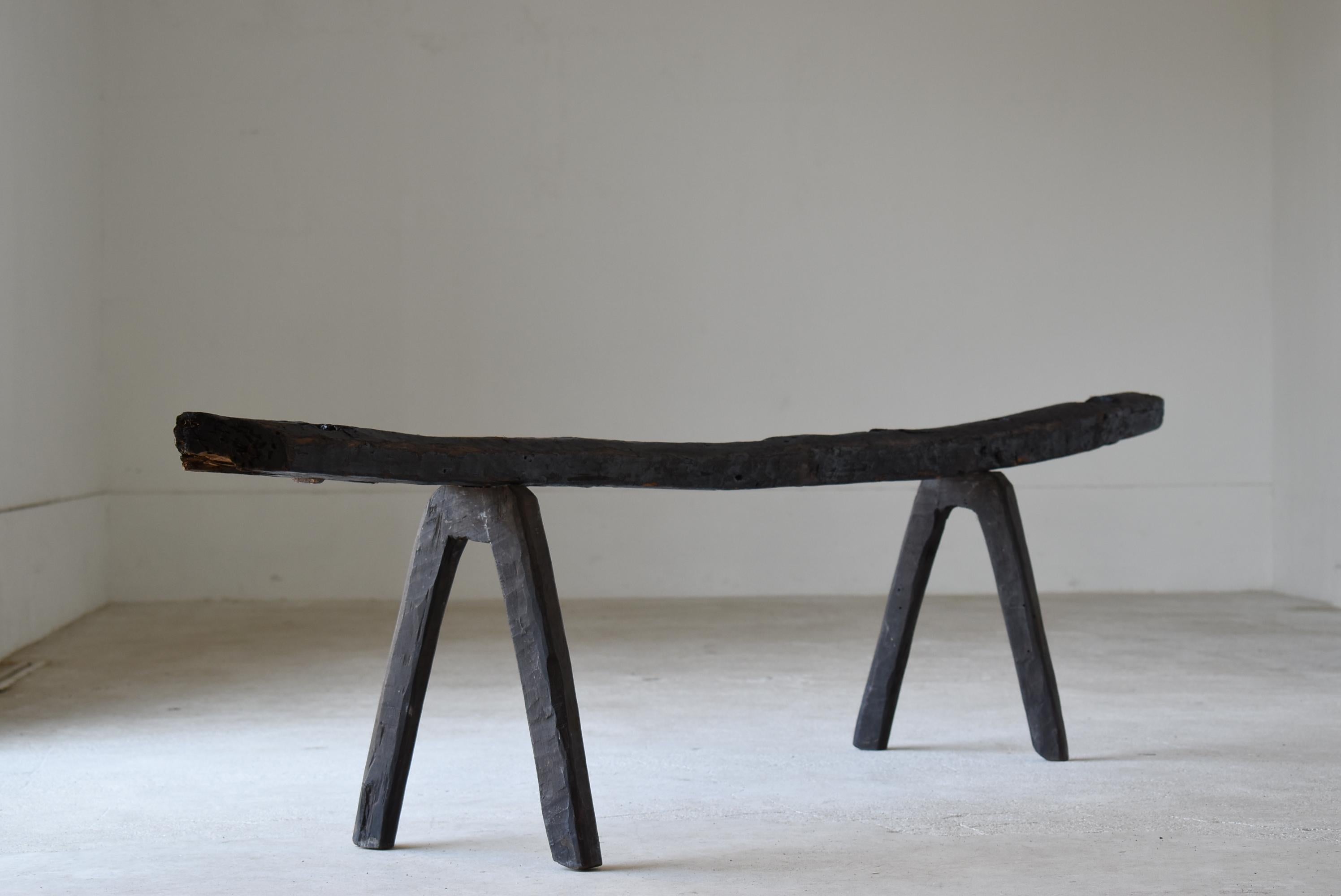 Japanese Antique Primitive Bench 1860s-1900s / Long Chairs Mingei Wabisabi In Good Condition In Sammu-shi, Chiba