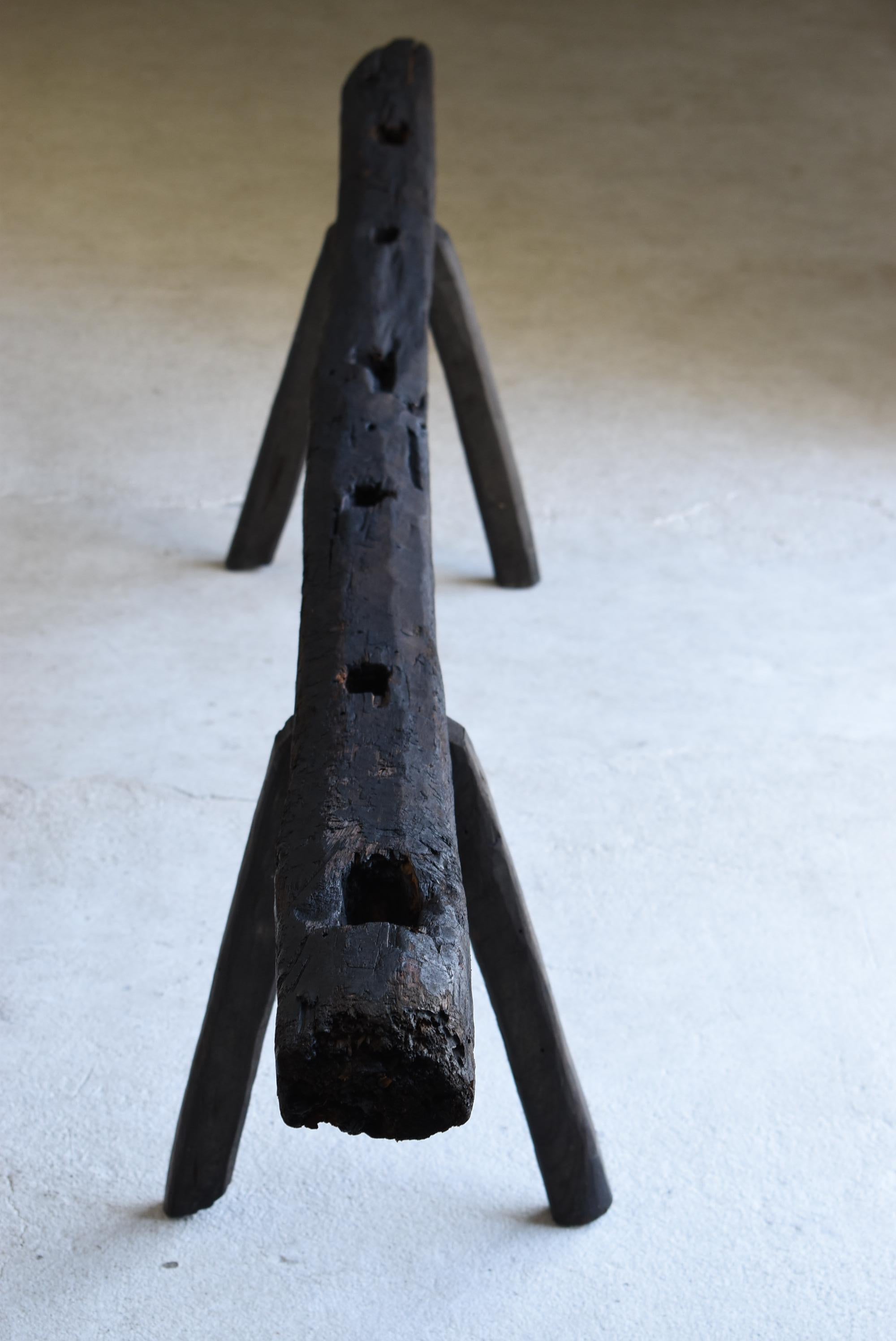 Japanese Antique Primitive Bench 1860s-1900s / Long Chairs Mingei Wabisabi 3