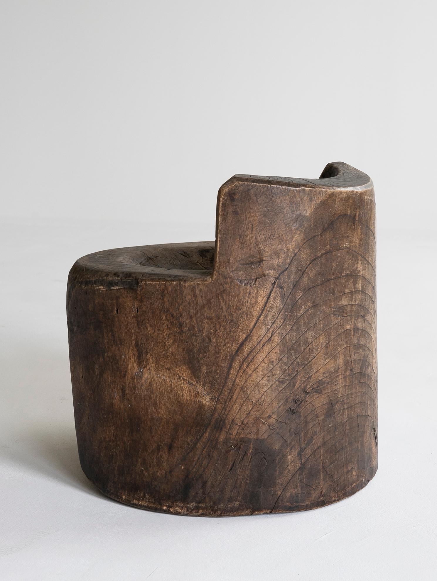 Japanese Antique Primitive Chair 1850s-1920s / Mingei Wabisabi Stool Seating In Good Condition In Sammu-shi, Chiba