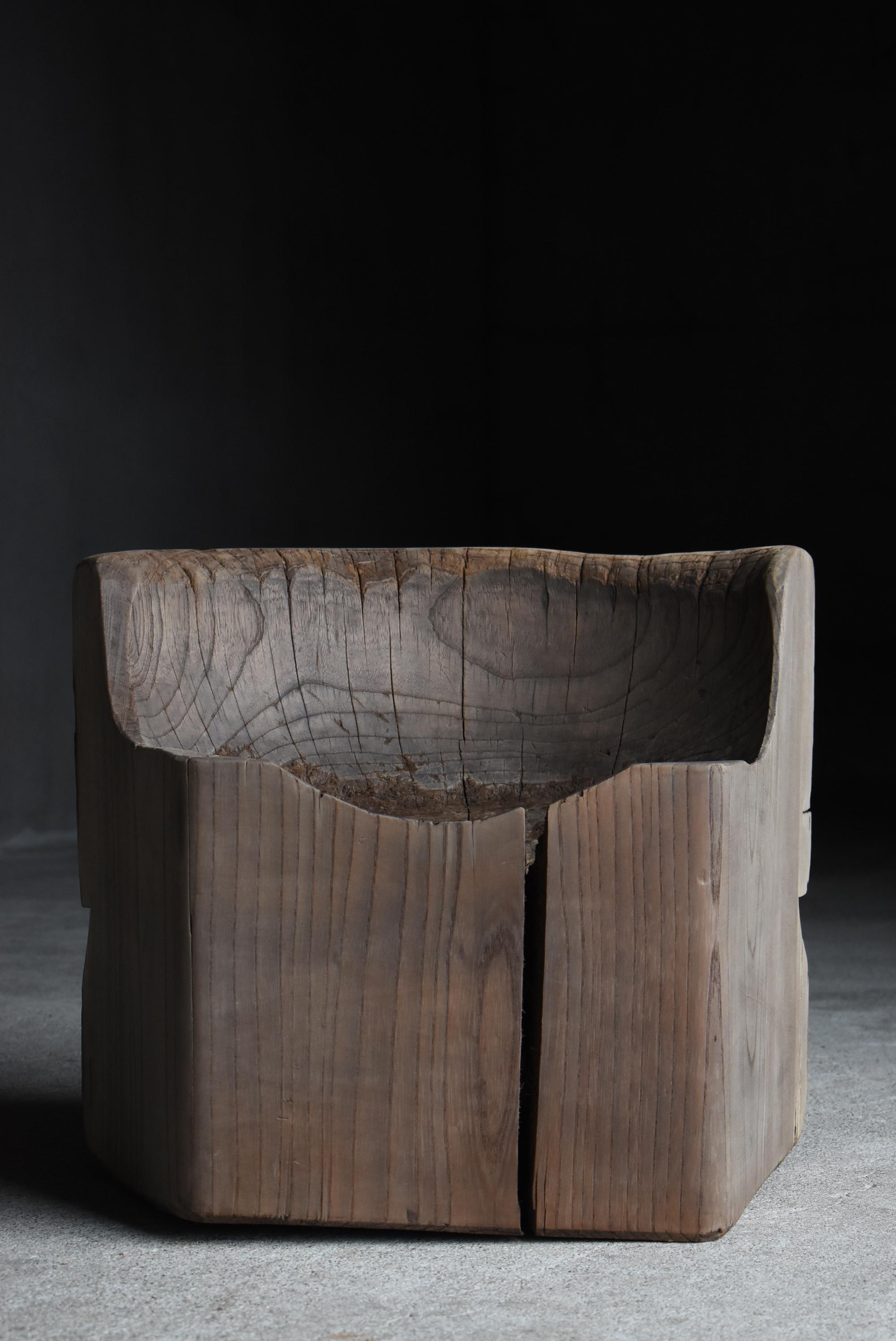 Japanese Antique Primitive Chair 1860s-1900s / Seating Mingei Wabisabi 9
