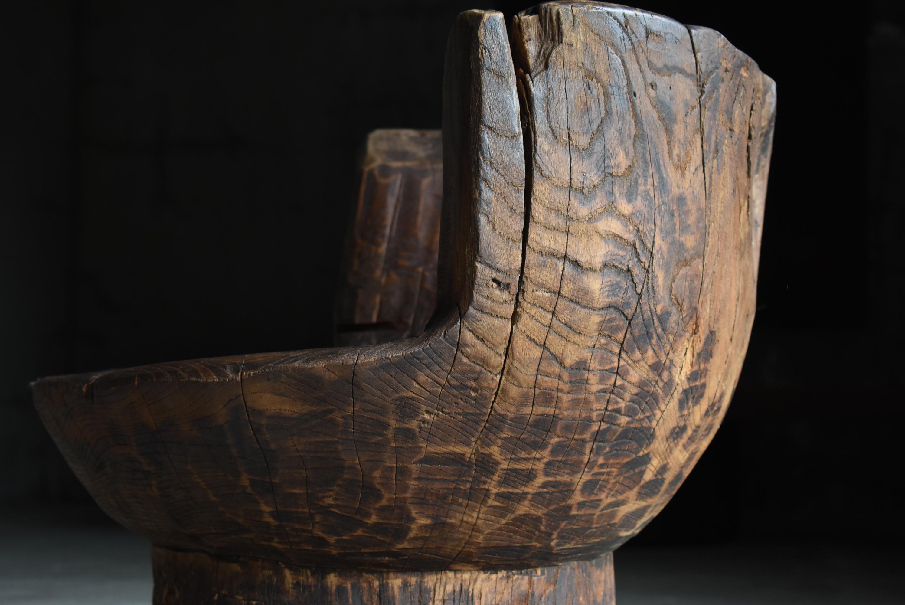Chaise primitive japonaise ancienne 1860s-1920s / Chaise d'appoint Wabi Sabi en vente 3
