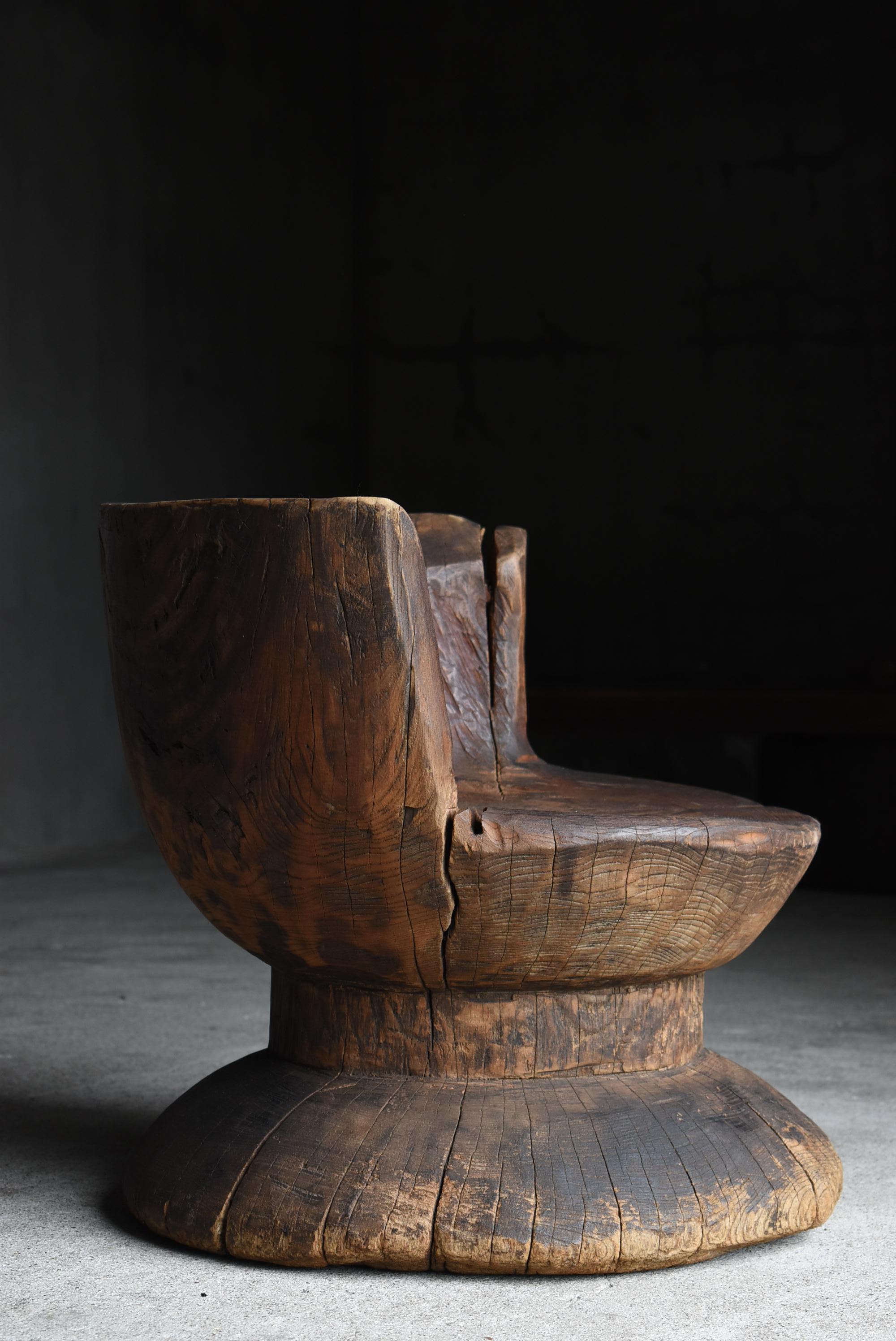 Chaise primitive japonaise ancienne 1860s-1920s / Chaise d'appoint Wabi Sabi en vente 6