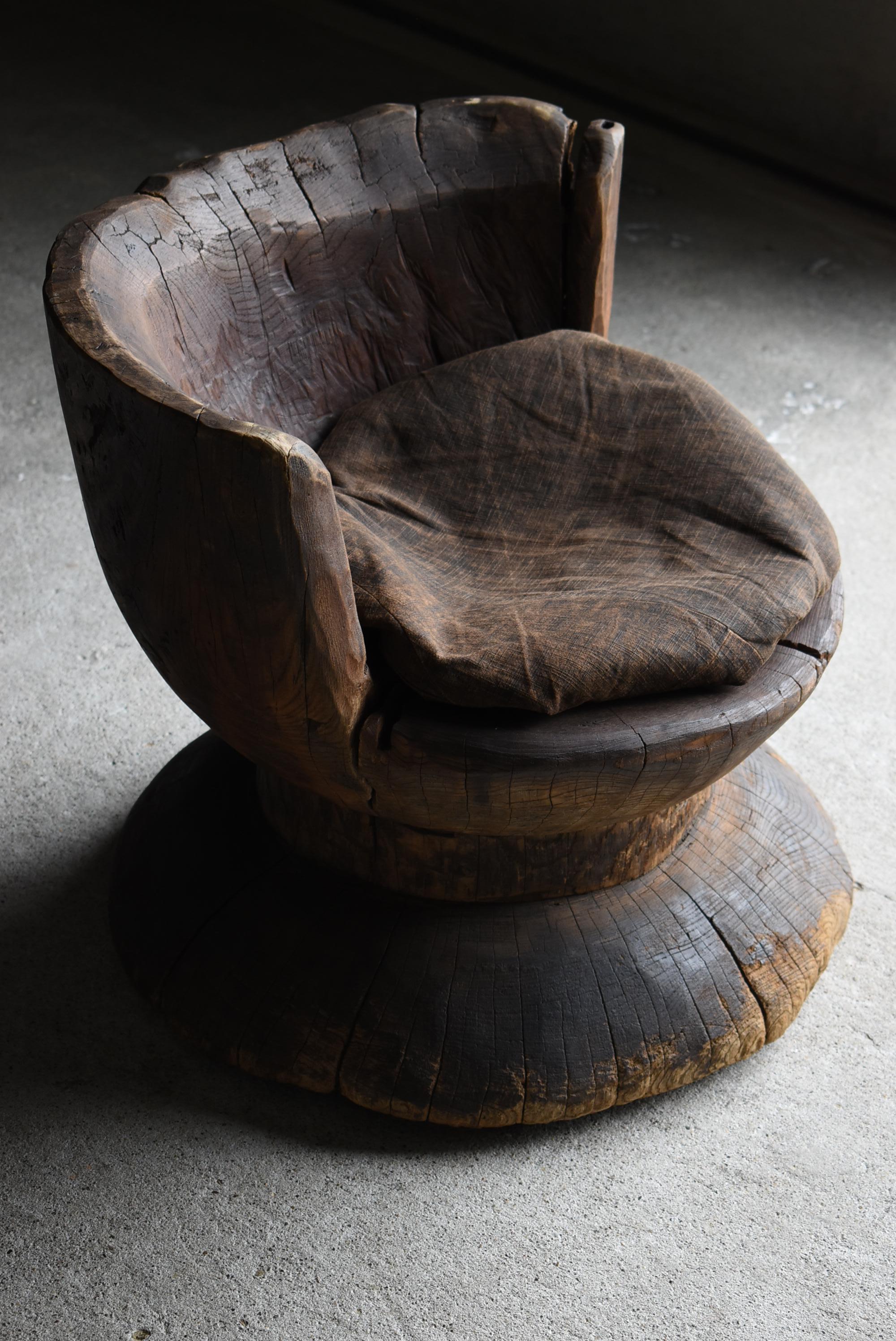 Chaise primitive japonaise ancienne 1860s-1920s / Chaise d'appoint Wabi Sabi en vente 11