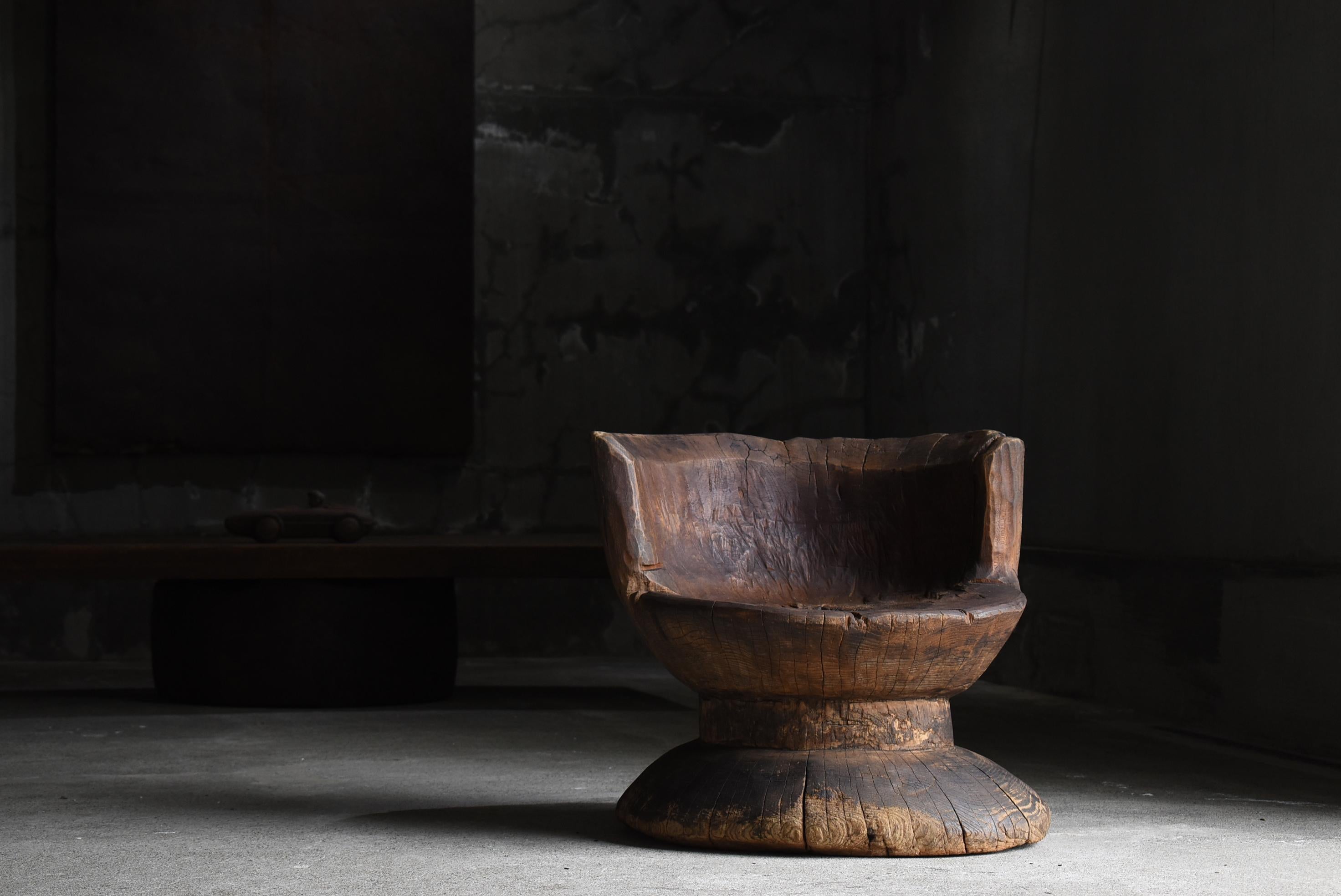 Japonais Chaise primitive japonaise ancienne 1860s-1920s / Chaise d'appoint Wabi Sabi en vente