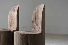 Japanese Antique Primitive Chairs 'Set' 1900s-1940s / Mingei Wabisabi Seating