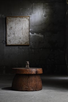 Table basse japonaise ancienne primitive des années 1860 à 1900 / Table basse Wabi Sabi