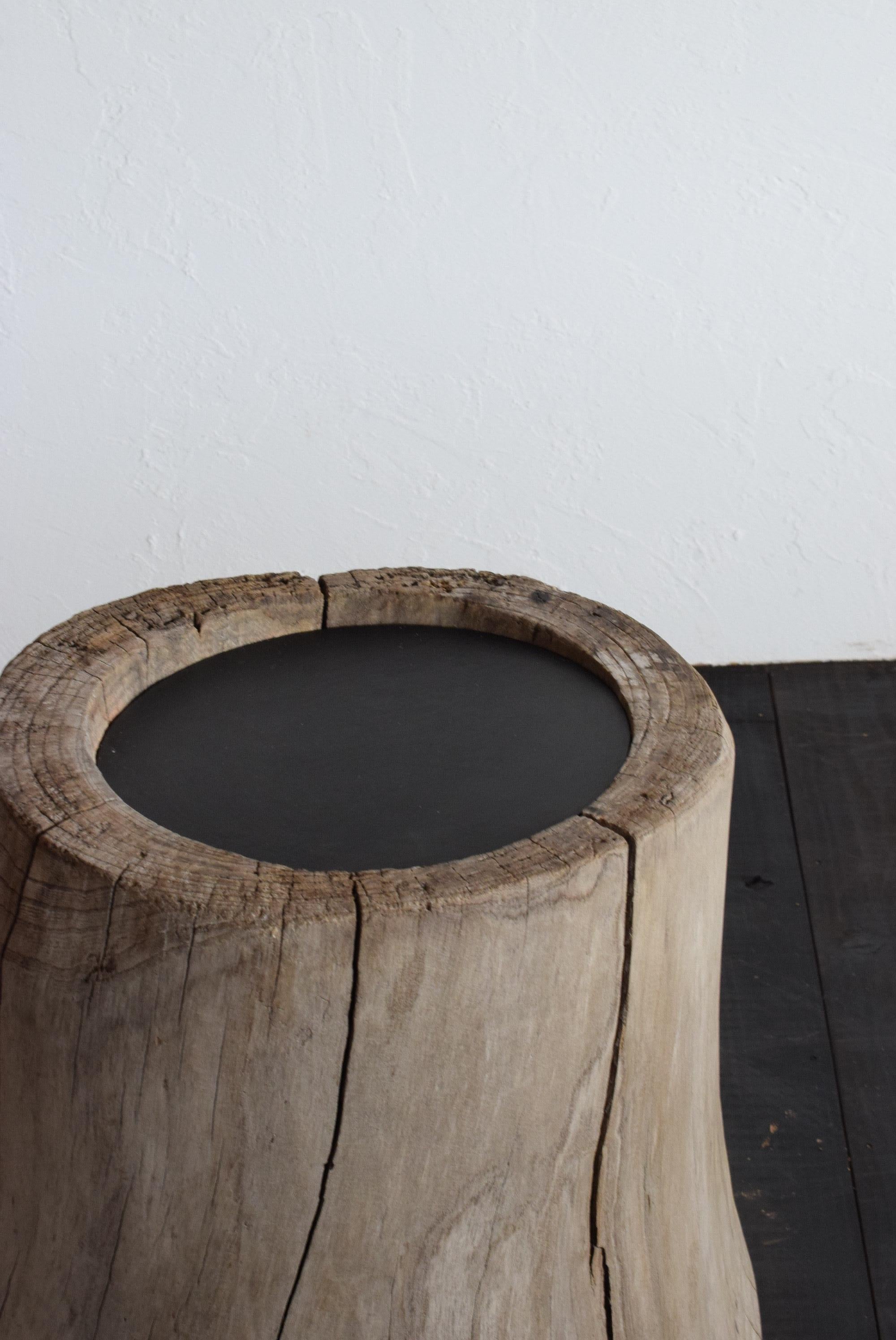 Japanese Antique Primitive Coffee Table /wood stump mingei wabi-sabi 6