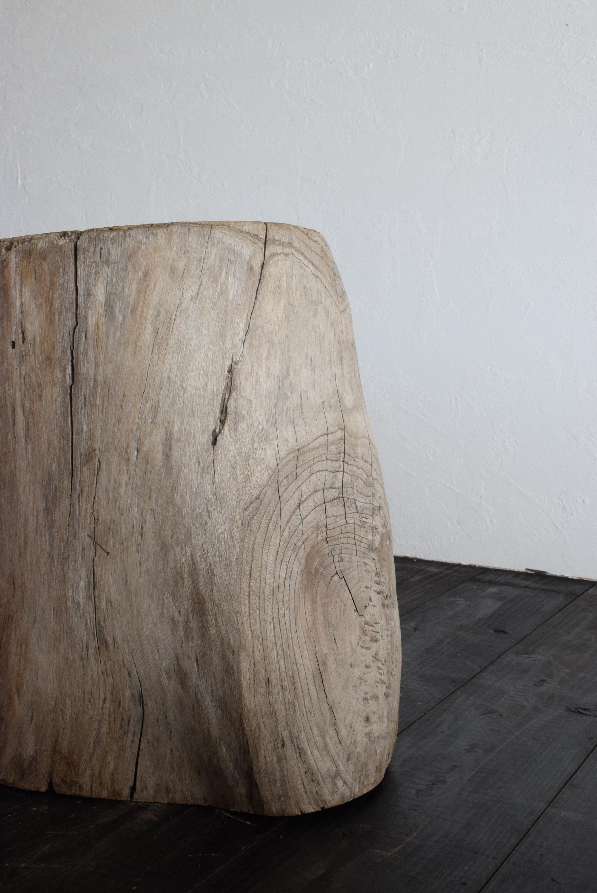 Japanese Antique Primitive Coffee Table /wood stump mingei wabi-sabi 4