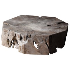 Japanese Antique Primitive Low Table 1860s-1900s / Sofa Table Mingei Wabi Sabi