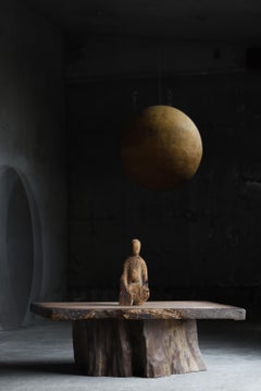 Japanese Antique Primitive Low Table 1860s-1900s / Sofa Table Wabi Sabi