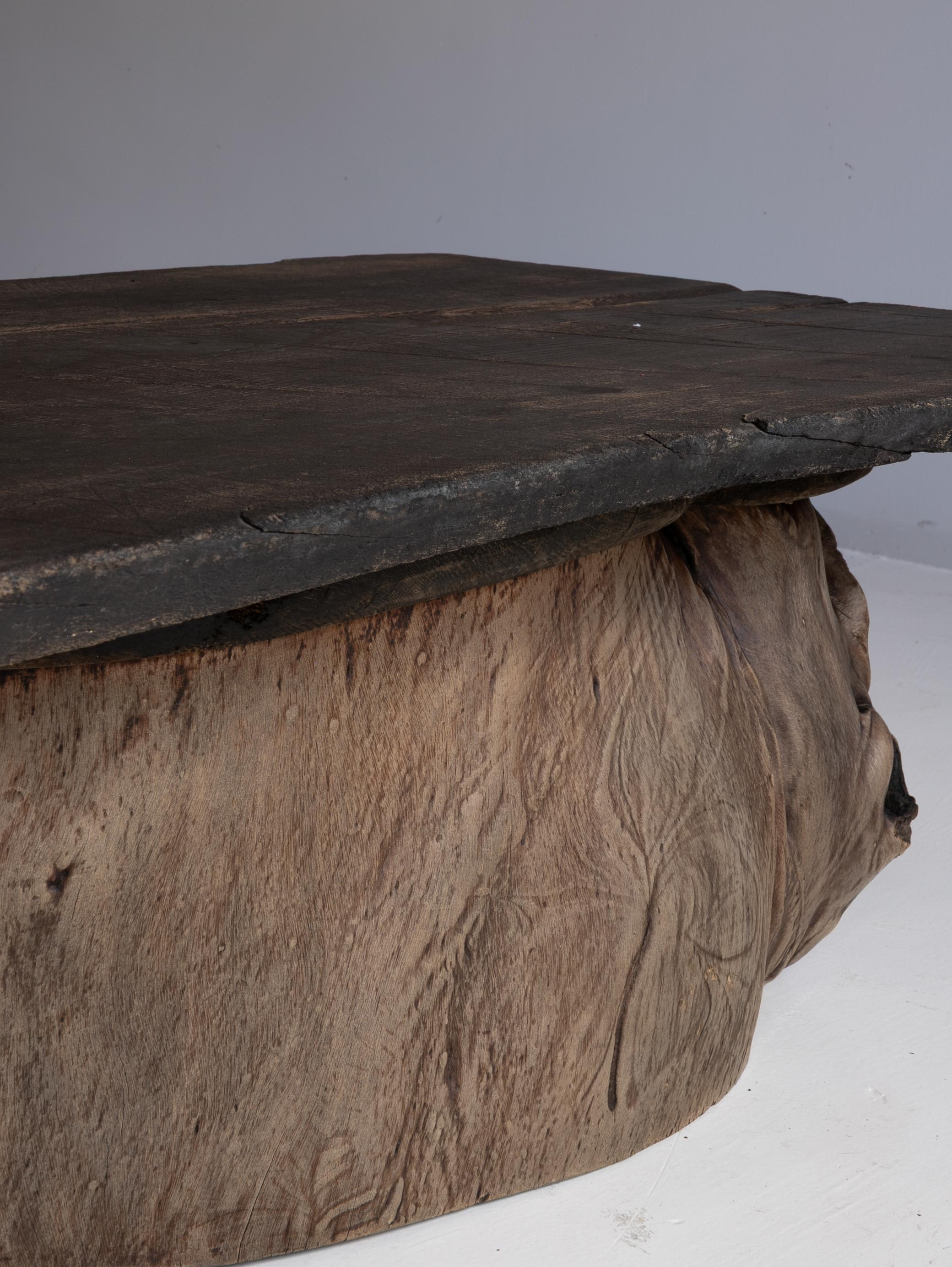Table basse primitive japonaise des années 1860 à 1920 / Wabi Sabi en vente 12