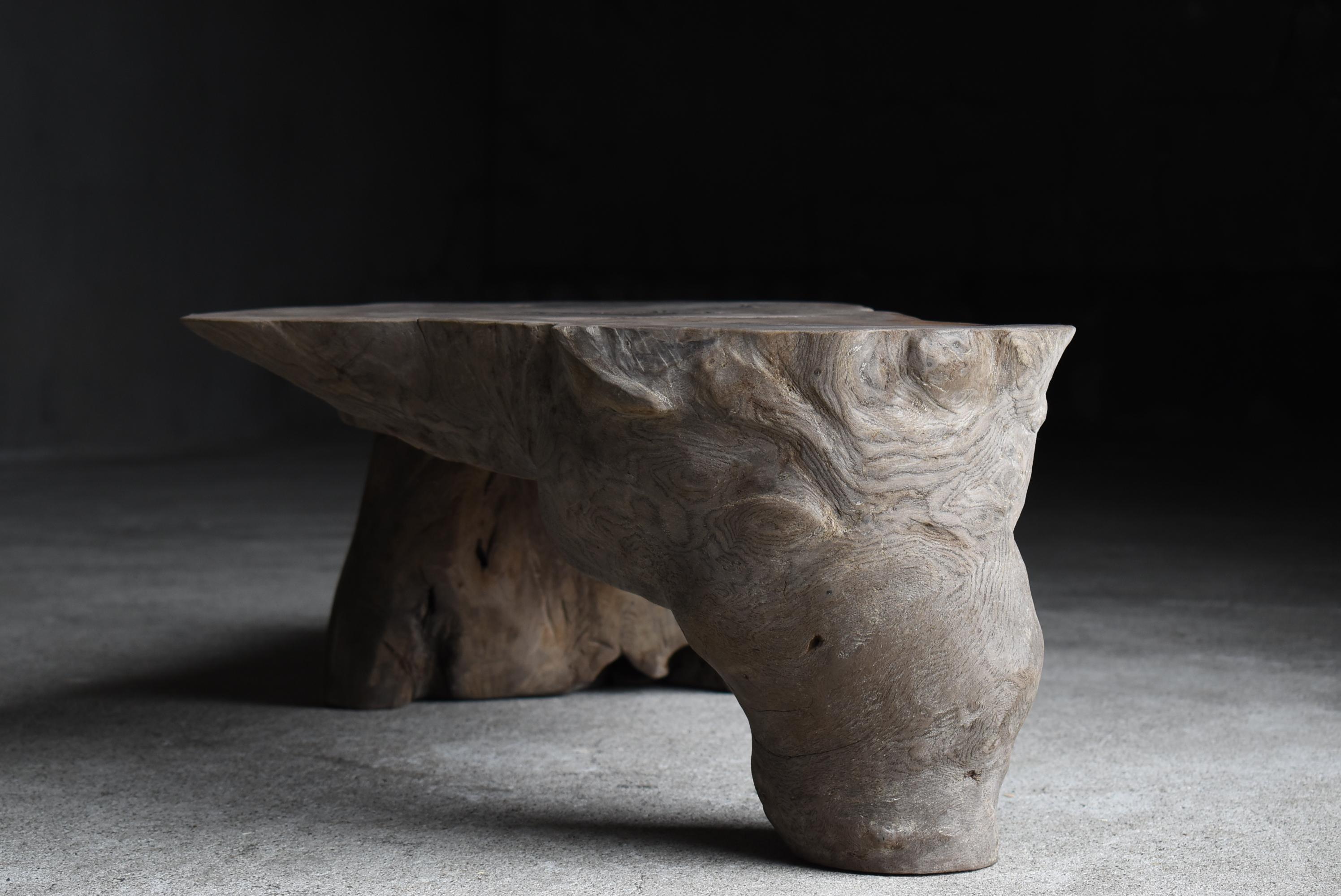 Japanese Antique Primitive Low Table 1900s-1940s / Side Table Wabi Sabi 7