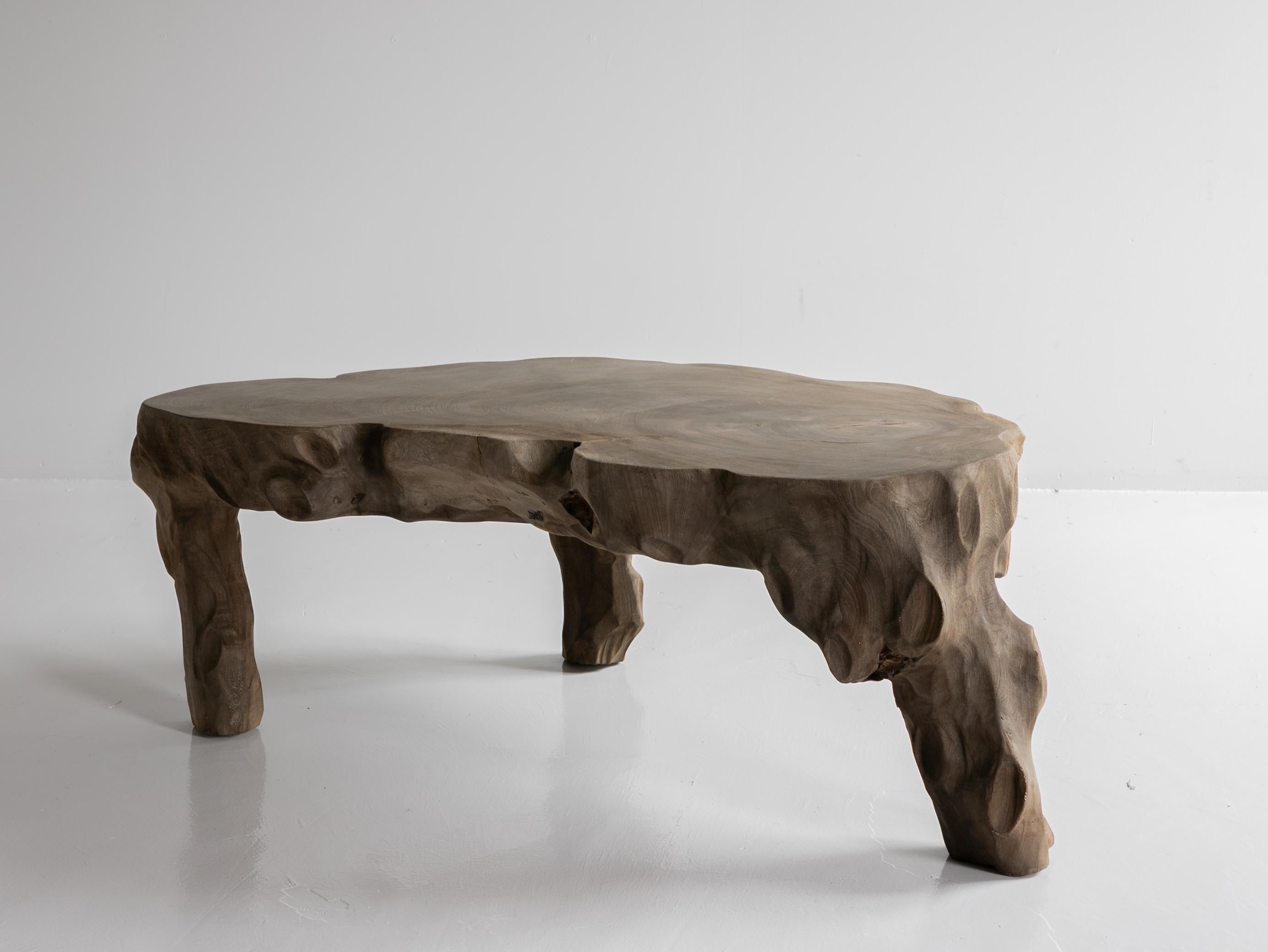 Wood Japanese Antique Primitive Low Table 1900s-1940s / Side Table Wabi Sabi For Sale