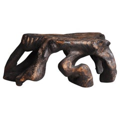 Japanischer antiker primitiver Beistellstuhl 1900er-1940er Jahre / Display Stand Wabi Sabi