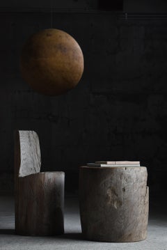 Table d'appoint primitive japonaise ancienne 1860s-1900s / Table basse Wabisabi Mingei