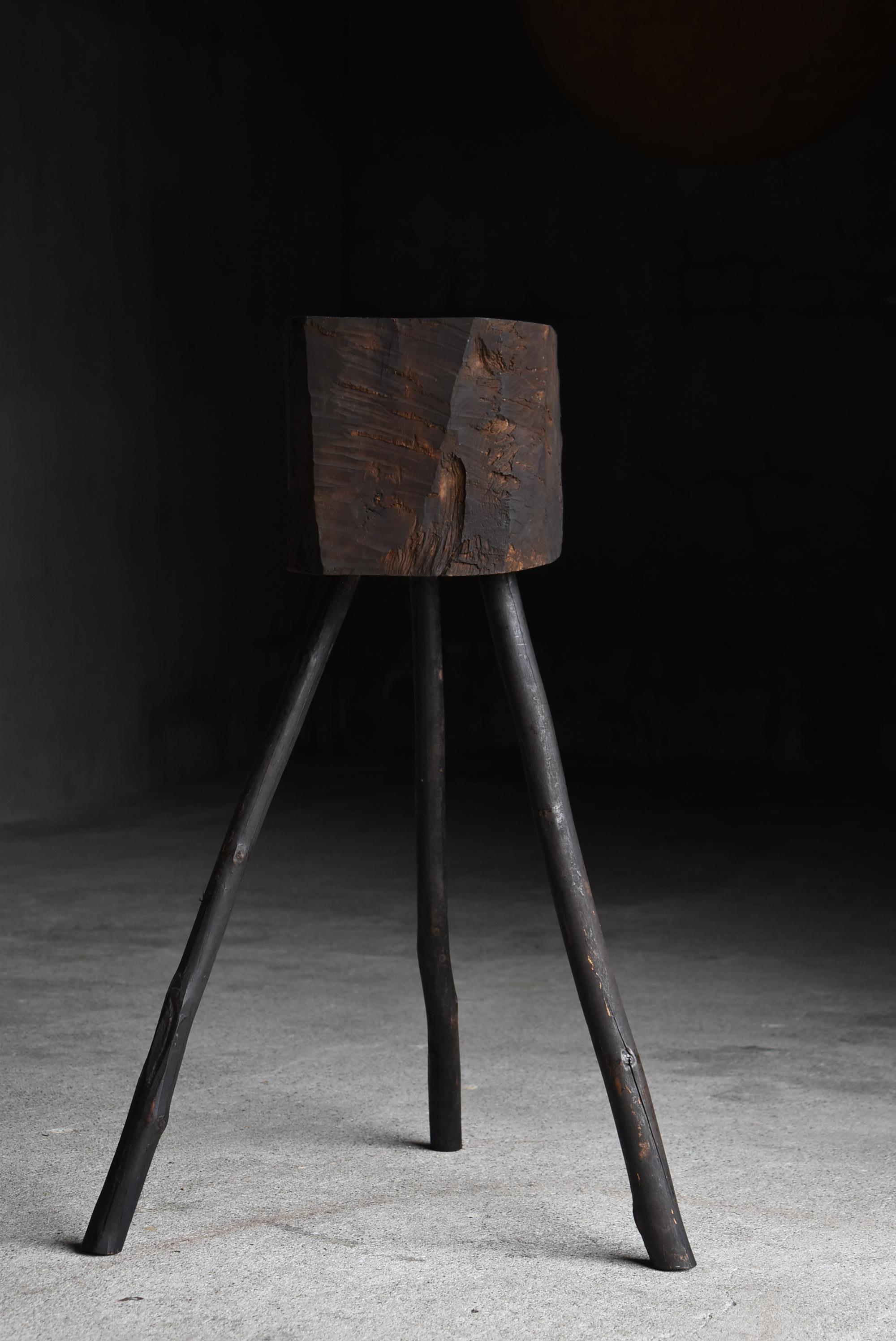 Japanese Antique Primitive Side Table 1860s-1900s / Flower Stand Wabi Sabi For Sale 7