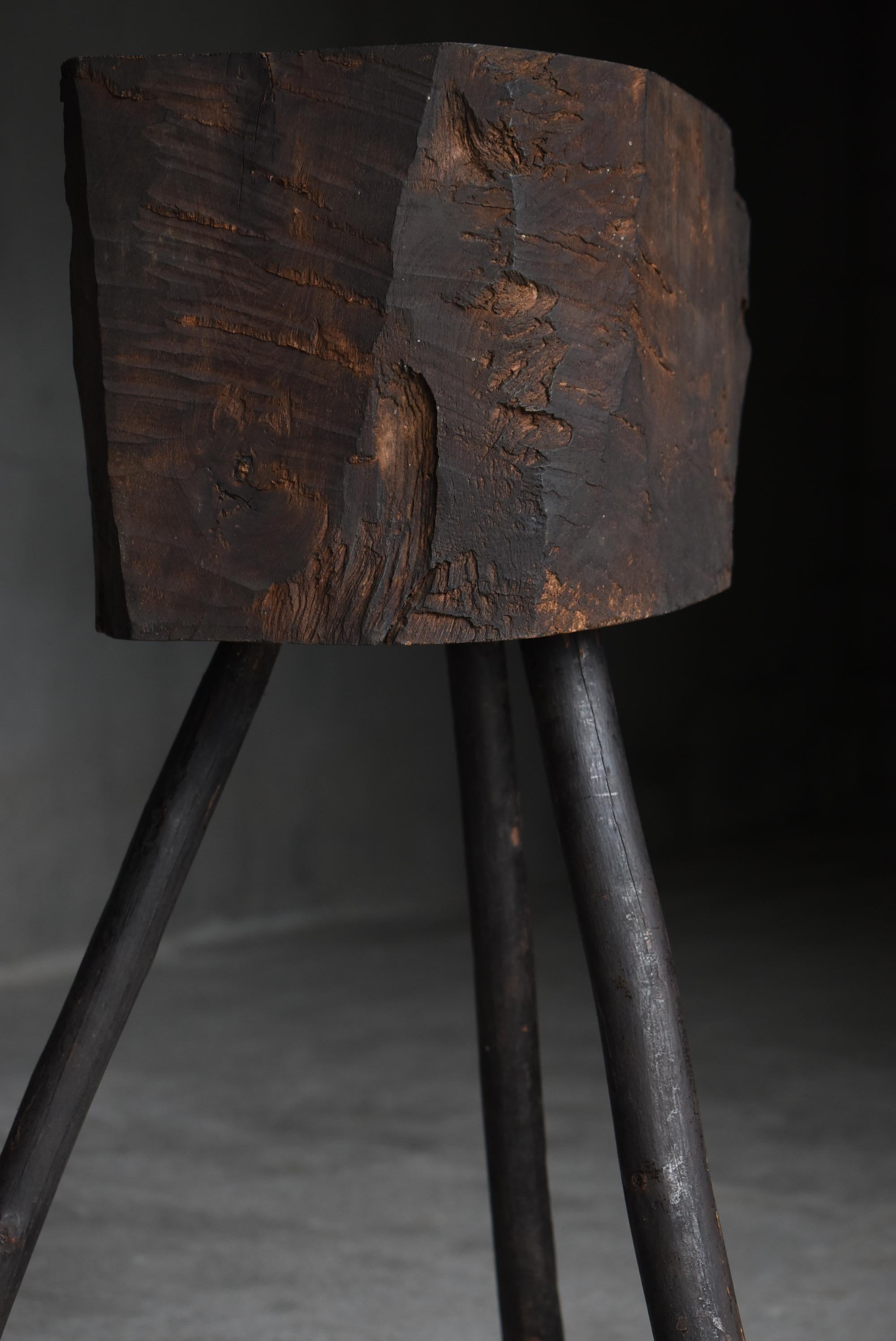 Japanese Antique Primitive Side Table 1860s-1900s / Flower Stand Wabi Sabi For Sale 8