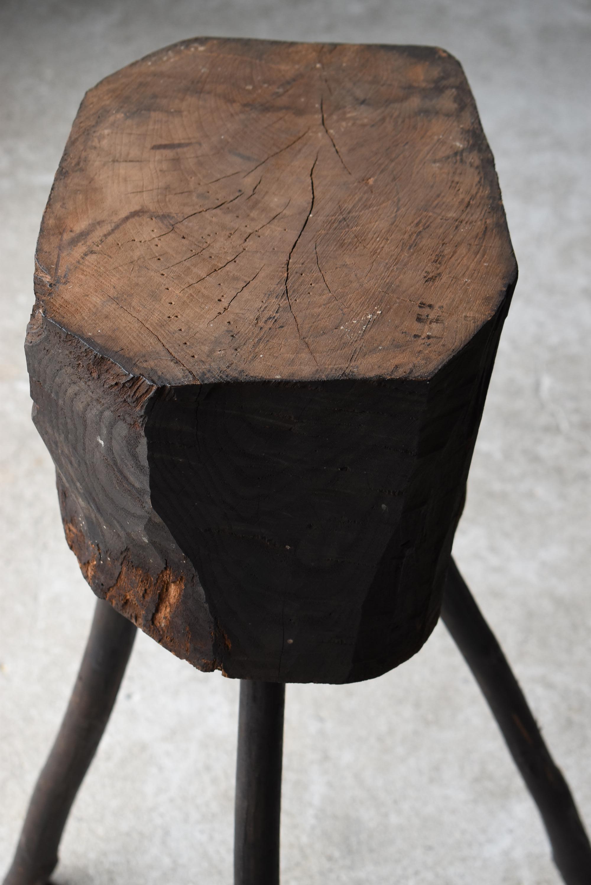 Japanese Antique Primitive Side Table 1860s-1900s / Flower Stand Wabi Sabi For Sale 9