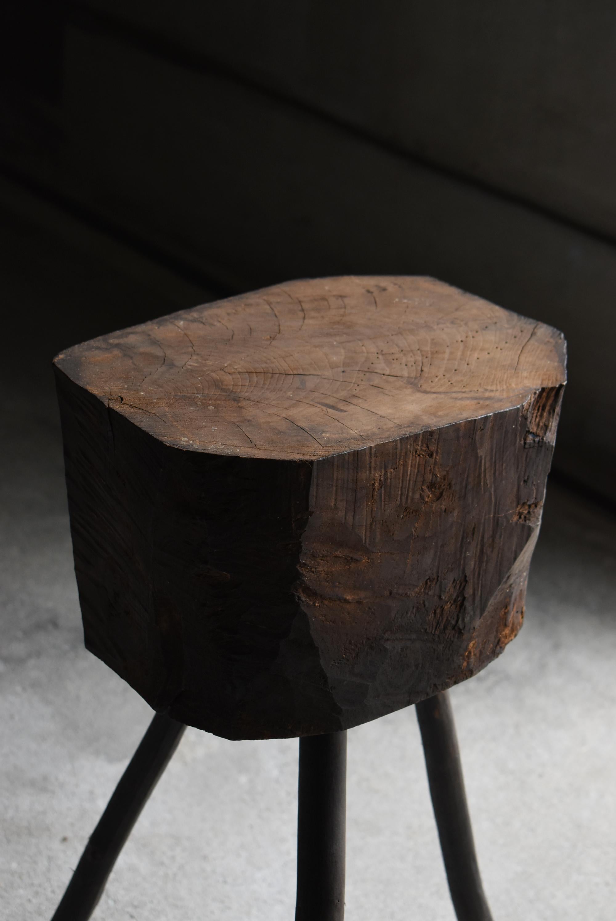 20th Century Japanese Antique Primitive Side Table 1860s-1900s / Flower Stand Wabi Sabi For Sale