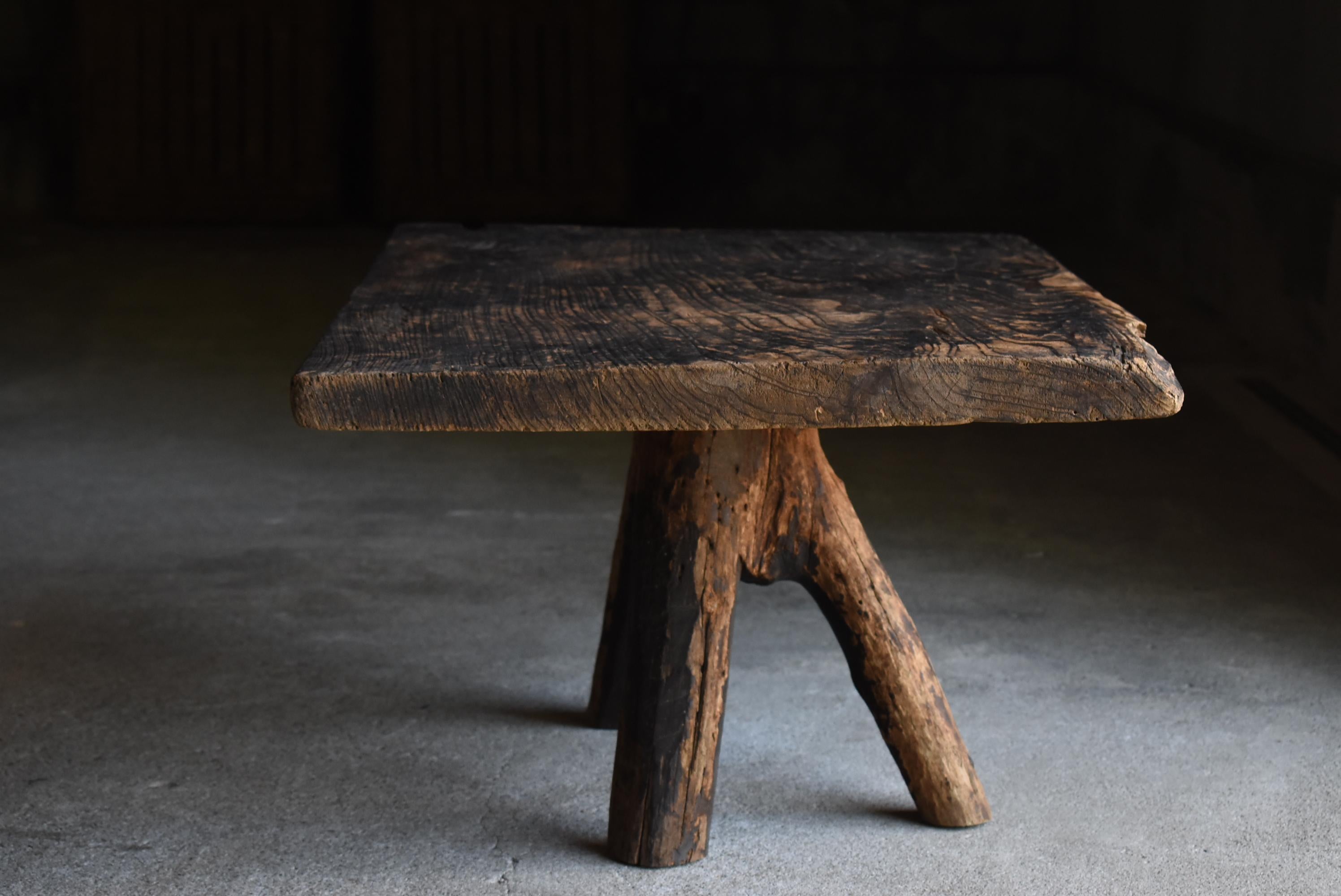 Japanese Antique Primitive Side Table 1860s-1900s / Sofa Table Wabisabi 5