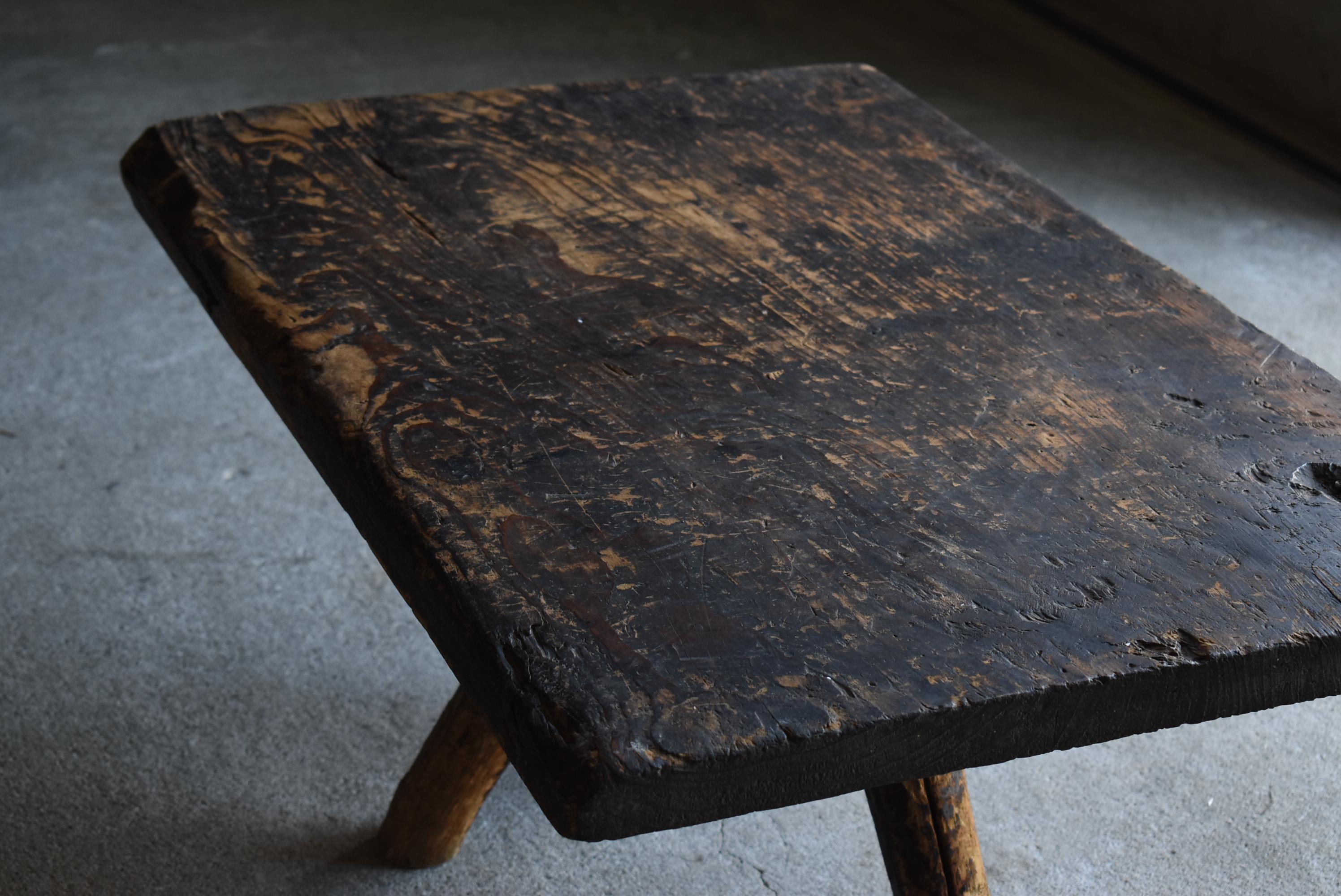 Japanese Antique Primitive Side Table 1860s-1900s / Sofa Table Wabisabi 7