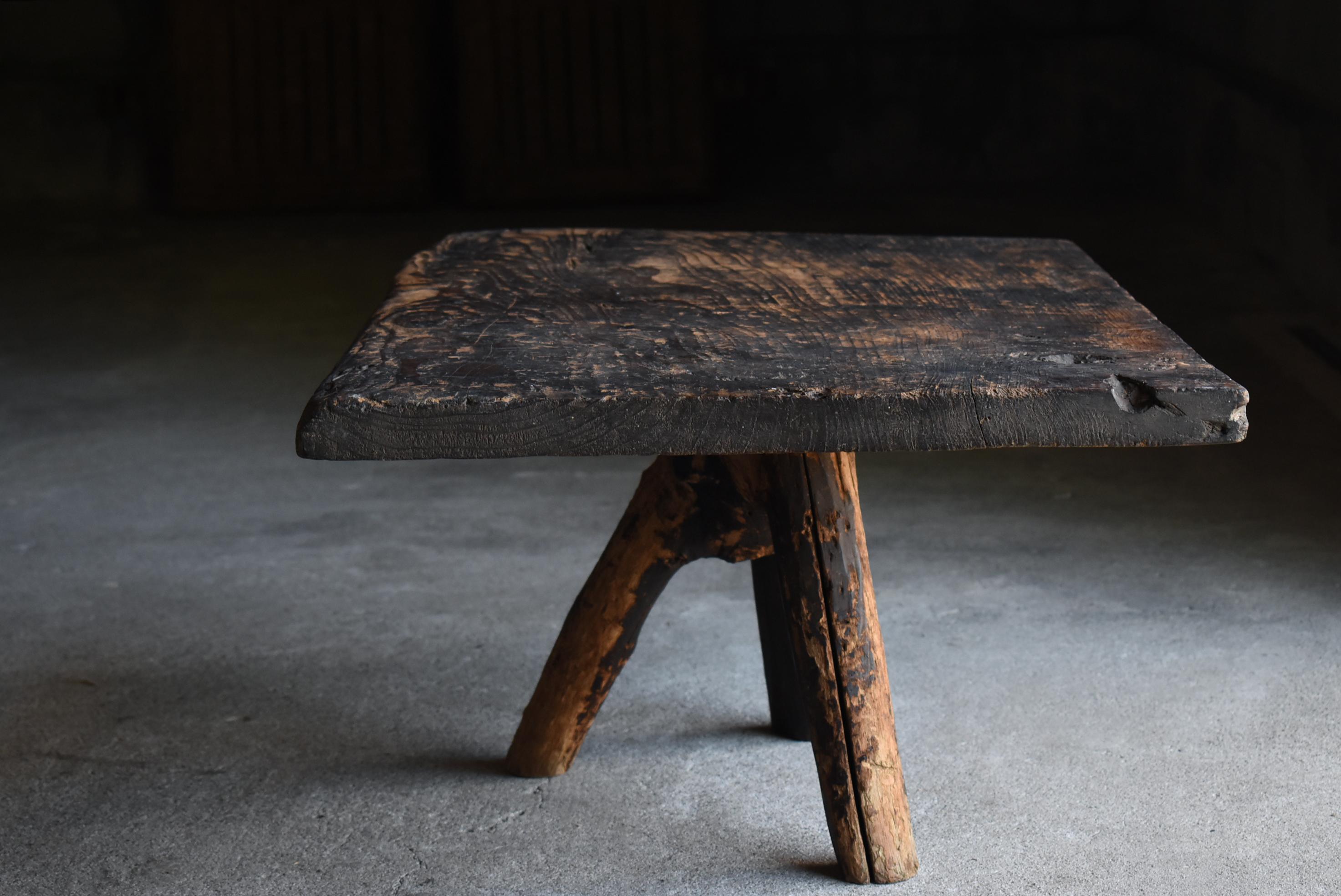 Japanese Antique Primitive Side Table 1860s-1900s / Sofa Table Wabisabi 2